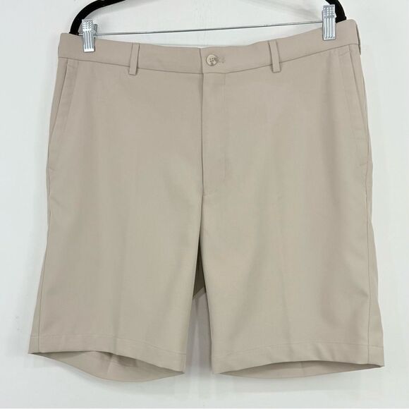 Peter Miller Khaki Tan Classic Quick Dry Business Casual Athleisure Golf Short - Picture 1 of 15